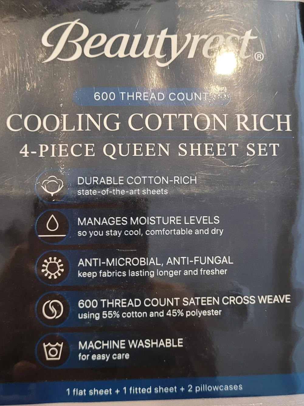 Beautyrest Alpha Cotton Gray Sheet Set 600 Thread Count